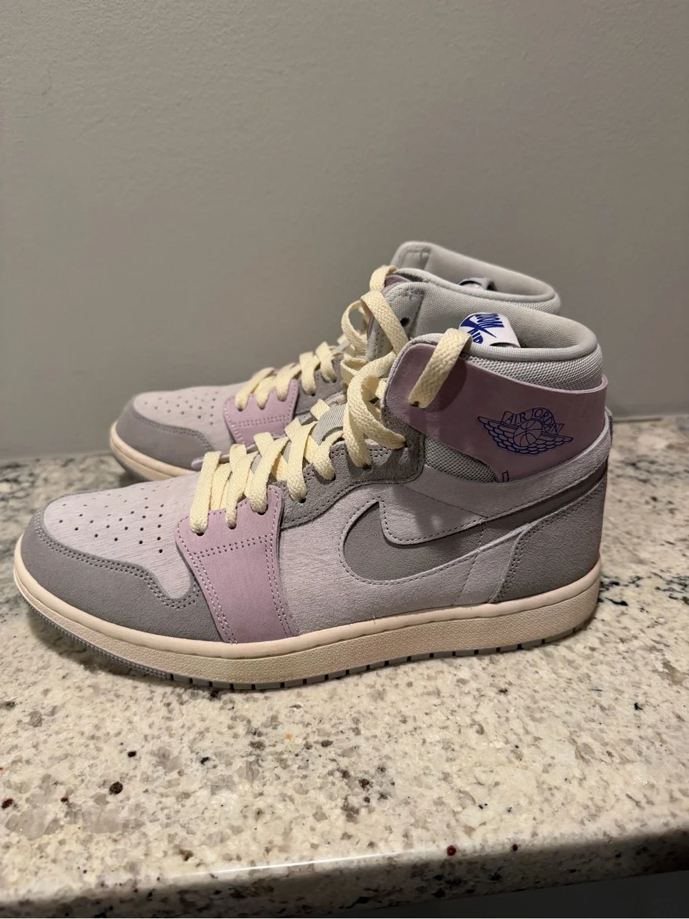 Jordan Women’s Mid Top Sneakers in Light Gray & Lavender - Picture 3 of 13